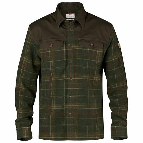 Fjallraven Men Granit Shirts Green PH353076 Philippines